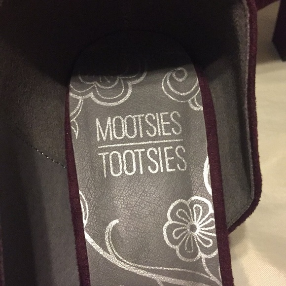 Suede Burgundy wine Open Toe open inside Pump fall trend jewel tone holidays 8.5 - Picture 2 of 8